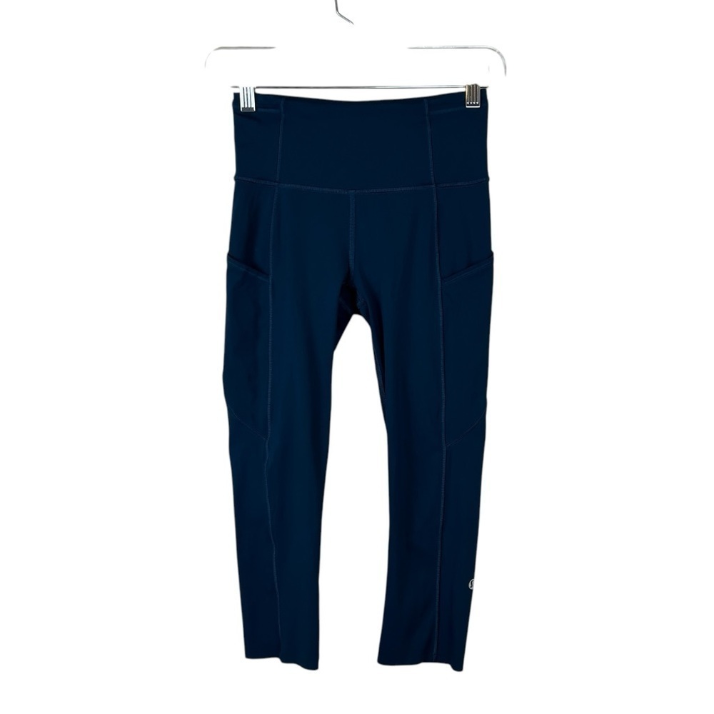 Lululemon Fast Free High-Rise Crop II *Non-Reflective Nulux Night Diver